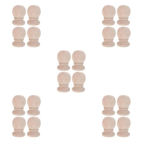 Wooden curtain rod finials - wooden,