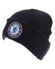 Chelsea FC Adults Beanie Hat BLACK Designs Official Licensed CFC Merchandise