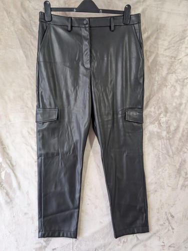Black faux leather cargo - f&f,