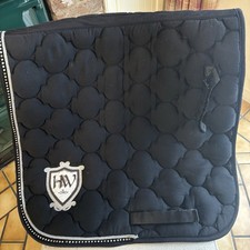 Genuine Horseware Black Numnah Saddle Pad Cob/Horse Dressage Pad Diamanté