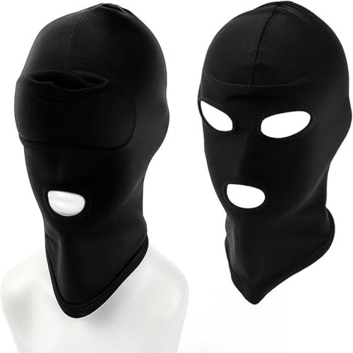 Black full face mask - mask, head