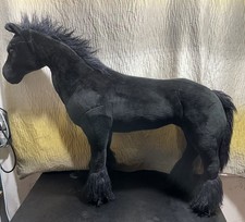 Black Beauty Horse Realistic Plush Large 26’’ Tall Standing DPL Leeds Ltd VTG