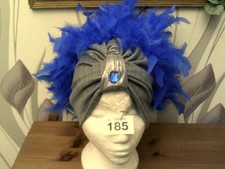Silver grey Turban  with Blue