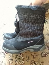 Hi Tec Black Snow Boots Winter Calf Length Size 5