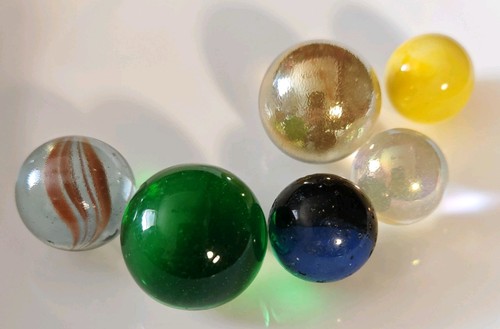 Vintage glass marbles - glass,