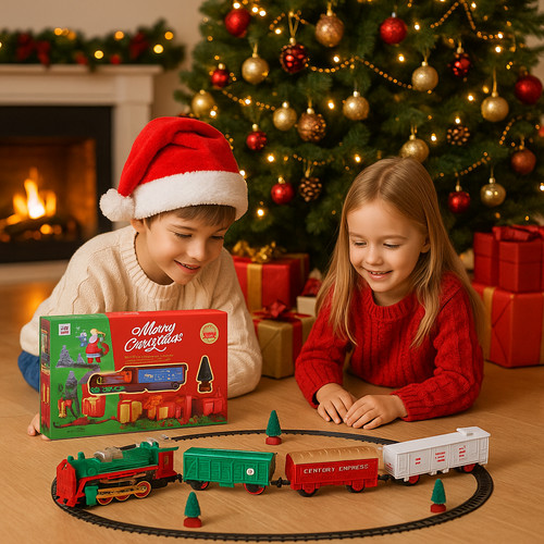 Christmas train set - christmas,