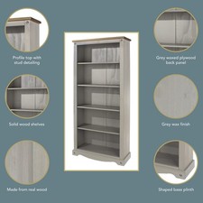 Corona Tall Bookcase, Antique