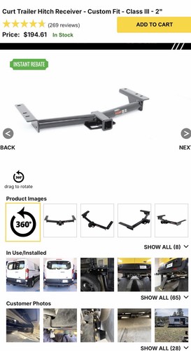 Curt trailer hitch - curt, receiver