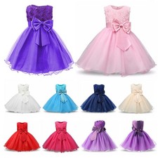 Kids Princess Dress  Bow Baby