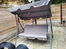 3 SEATER SWING SEAT -  Garden, patio- Grey (Metal frame).