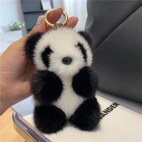 Plush panda keychain cute - plush,