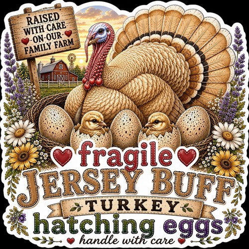 Jersey buff turkey hatching - buff,
