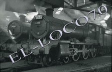 Original 35mm B&W slide GWR 6851 Hurst Grange & 7929 Wyke Hall Tyseley Shed