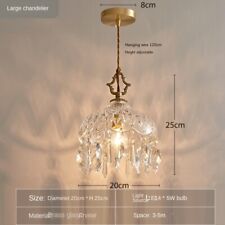 Antique Vintage Brass & Crystal French Chandelier Lighting Ceiling Lamp Light UK