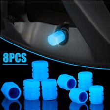 8x Blue Tire Valve Caps Car