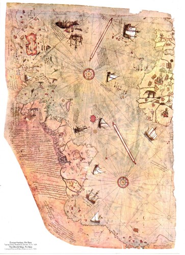 The piri reis map world - the,