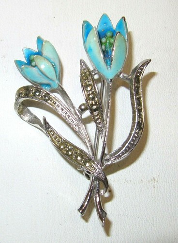 Large vintage marcasite - large,