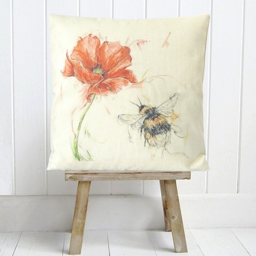 Bumble bees poppy decorative - bumble,