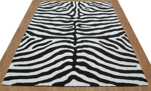 Zebra black white - white, modern