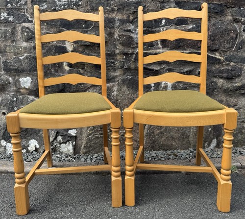 Ladderback pine dining chairs - ladderback,