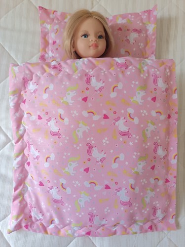 Pink unicorn small doll - pink,