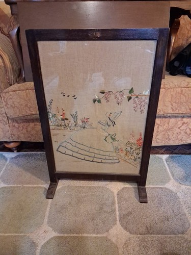 Vintage hand embroidered fire - vintage,