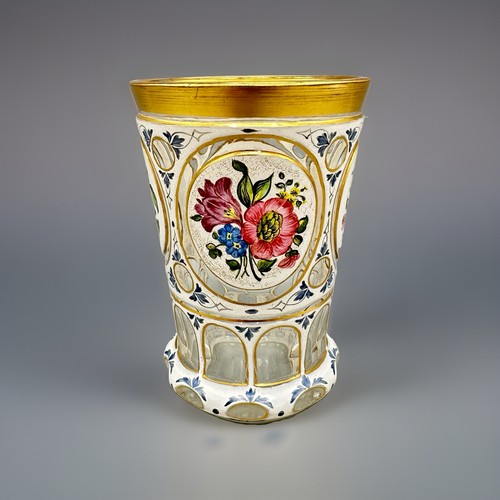 Bohemian biedermeier beaker - bohemian,