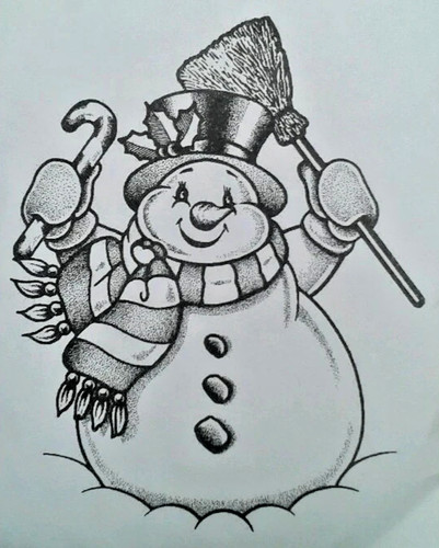 Stamp addicts snowman - addicts,