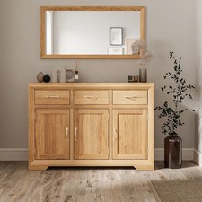 Oak Sideboard Cupboard Bevel