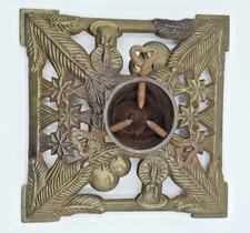 Antique Cast Iron Christmas Tree Stand Ornate Candles Stars Balls Vintage design