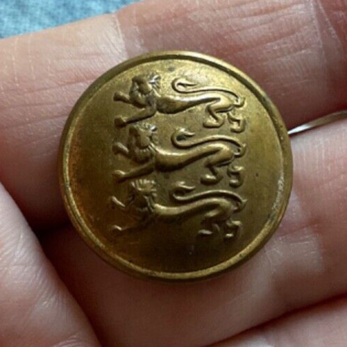 Antique metal livery button - metal,