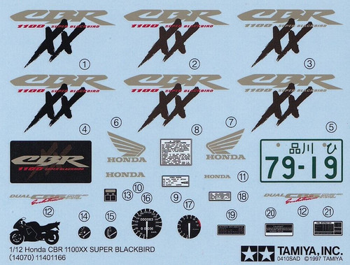 Tamiya decals honda - decals,