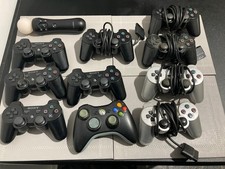 Job Lot of 11 x PS2 PS3 & XBOX 360 Controllers Faulty Spares Repairs / parts 