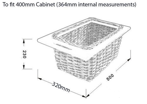 Wicker basket pull out - wicker, drawer
