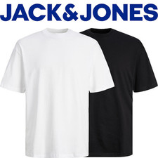 Jack & Jones Pack of 2 Mens Cotton T-Shirt O-Neck Tee For Men, Size - S TO 2XL