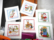 FESTIVE FRIENDSHIP CARDS. 6 CROSS STITCH CHARTS. CHARITY SALE ?