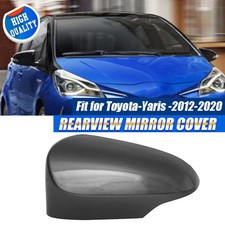 Left Side Fit For Toyota Yaris 2012-2020 Grey Wing Rearview Mirror Cover Cap UK