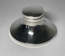 Antique silver inkwell - antique,