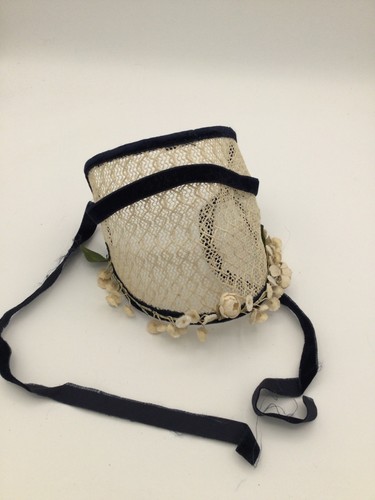 Antique edwardian lace calot - edwardian,