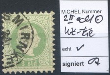 =Levant Mi.No. 2 II (WZ Part!) stamped (Smirne) tested Goller BPP =