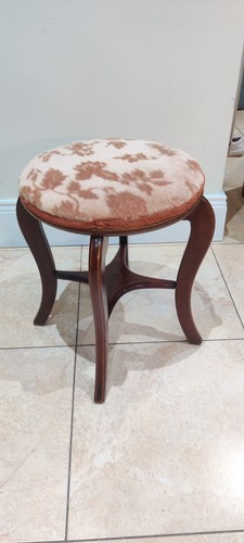Victorian piano stool inlaid - victorian,