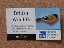 RSPB BULLFINCH BRITISH WILDLIFE BW Charity Pin Badge FBFPFE