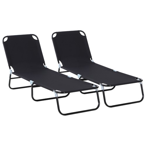 Outsunny foldable sun lounger - foldable,