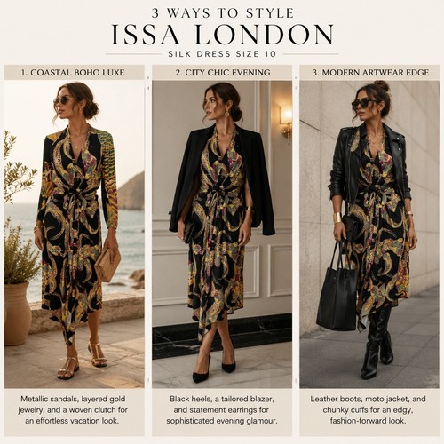 Issa london silk dress sz10 - issa,