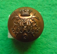 Victorian 9th Queens Royal Lancers Officers 21.5mm Brass Button by Jennens & Co