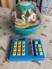 Vintage Fisher Price Roly Poly Chime Ball Little Helper Shopping List Calculator