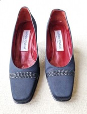 Carmen Poveda Rhinestones Square Toe Heel Shoe Size UK3.5