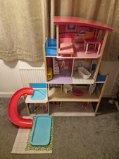 Jupiter Wooden Large Dolls House With Pool And Furniture 