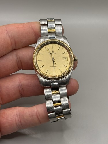 Vtg cyma stainless steel 18k - cyma,