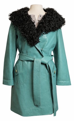 Vintage teal leather - teal,